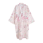 Kimono tradizionale stile Haori Yukata 100% cotone abito da notte leggero per donna uomo (bianco-uomo, M)