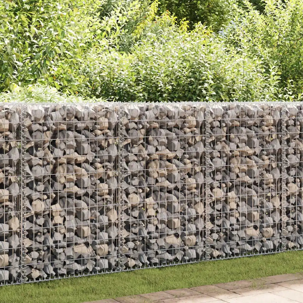 Gabbione in Acciaio Zincato Coperto 80x20x100 cm 143577