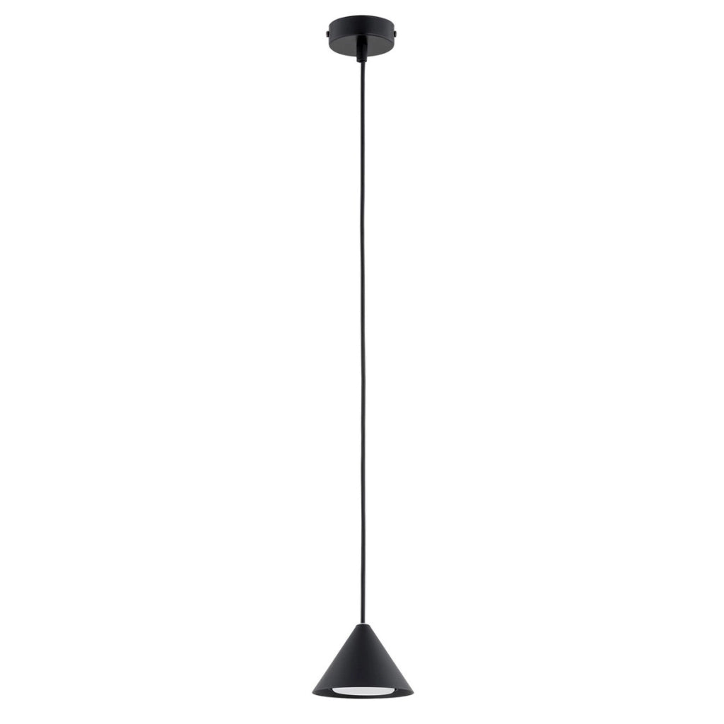 Lampada a sospensione ELIT in acciaio nero opaco