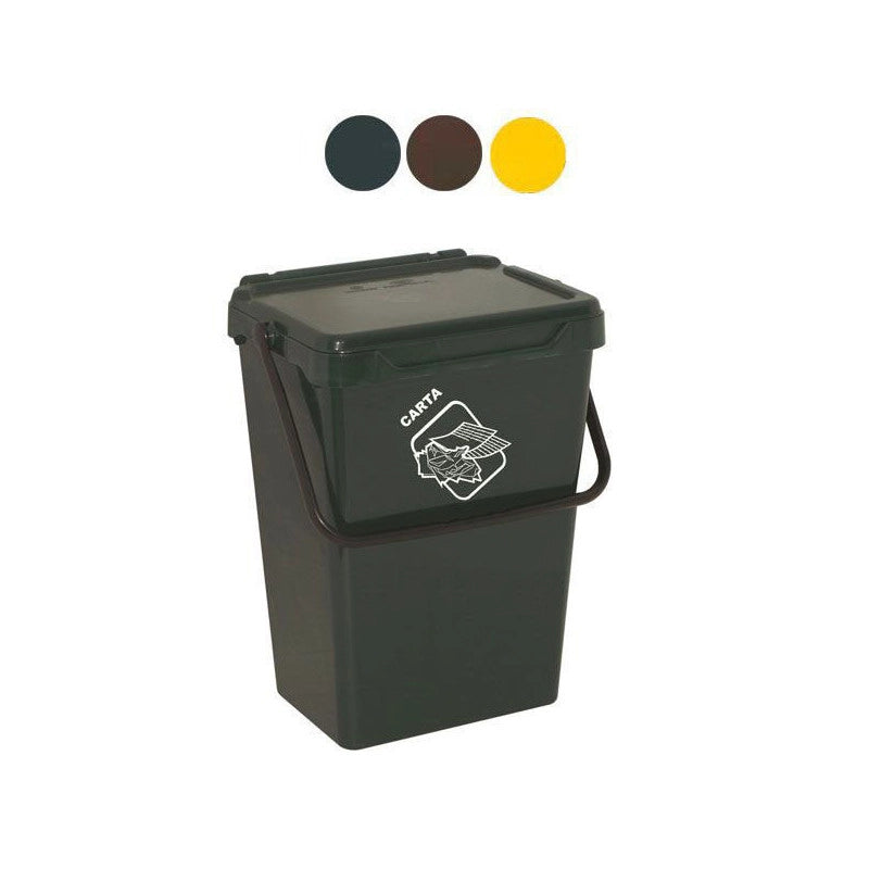 Bidone Biosystem Verde L 10 23X25 H 31 Artplast
