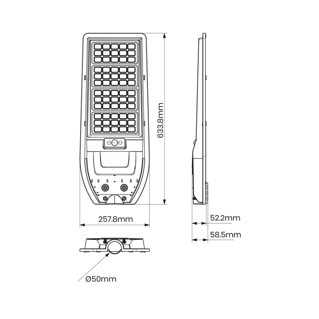 Lampione solare LED 150W 1800lm PIR IP65 EKO9095 Eko-Light