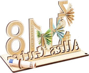Regalo di denaro per 18° compleanno per bambini e bambine - Giornale di ospiti decorazione in legno - Originali doni di anniversario