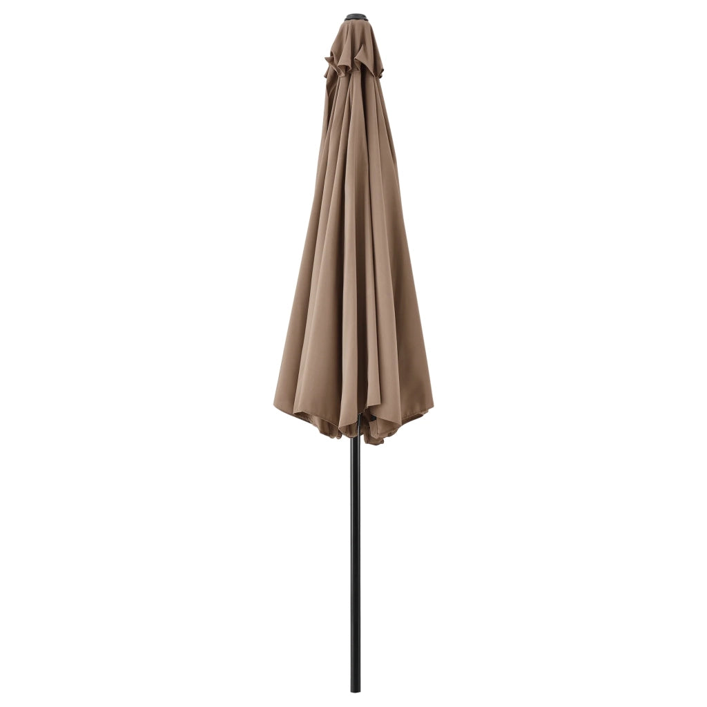 Ombrellone da giardino solido resistente ai raggi UV poliestere impermeabile acciaio 300 cm beige 03_0005908
