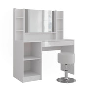 Vicco Tavolo da toeletta Bianco/bianco lucido 119.8 cm 5 parti