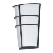 Applique Esterno Contemporanea Breganzo Metallo Grigio Policarbonato Bianco Led