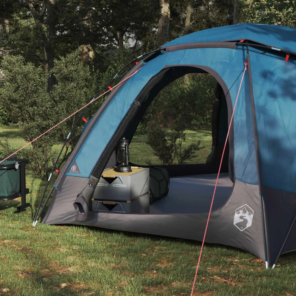 Tenda a cupola con tetto rimovibile-Tenda da campeggio Blu 4 persone