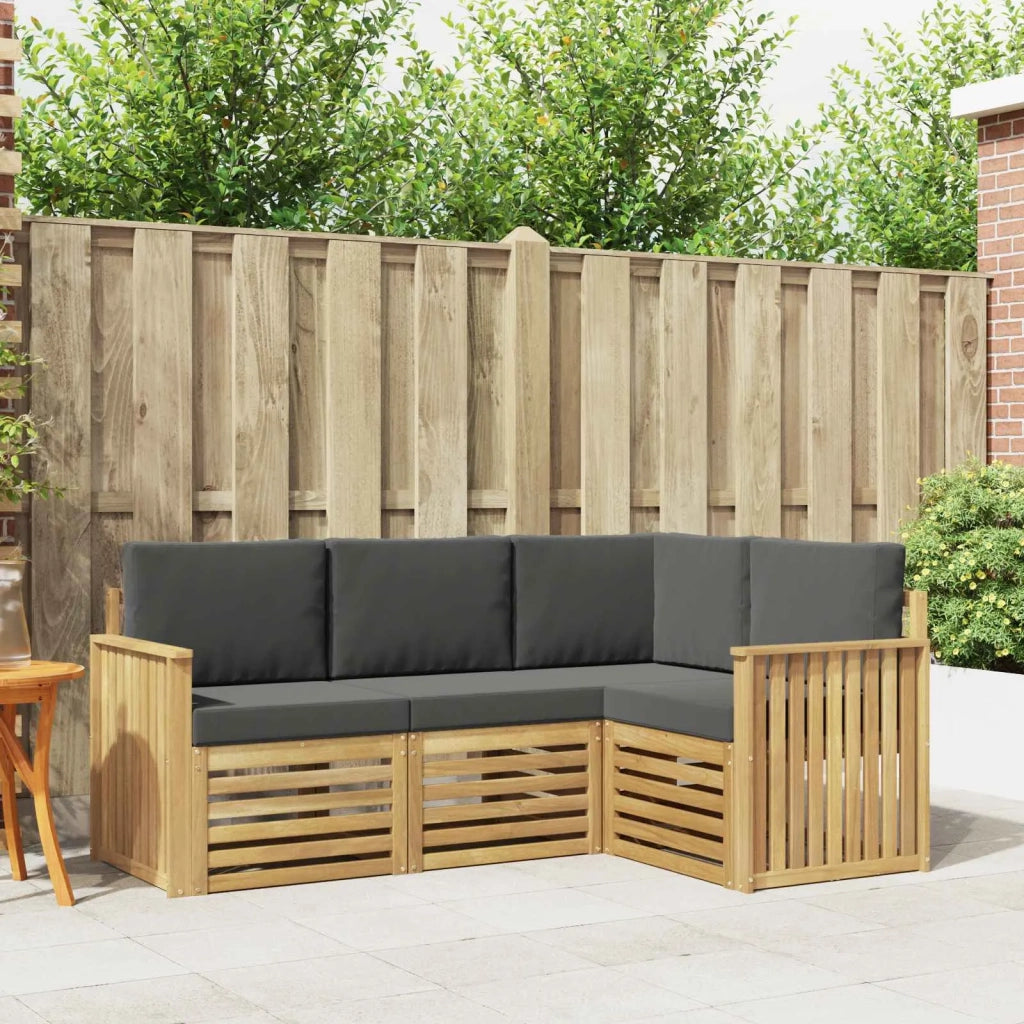Set divani 4 pcs Bianco e Antracite 187,5 x 128,5 x 73 cm 3391752