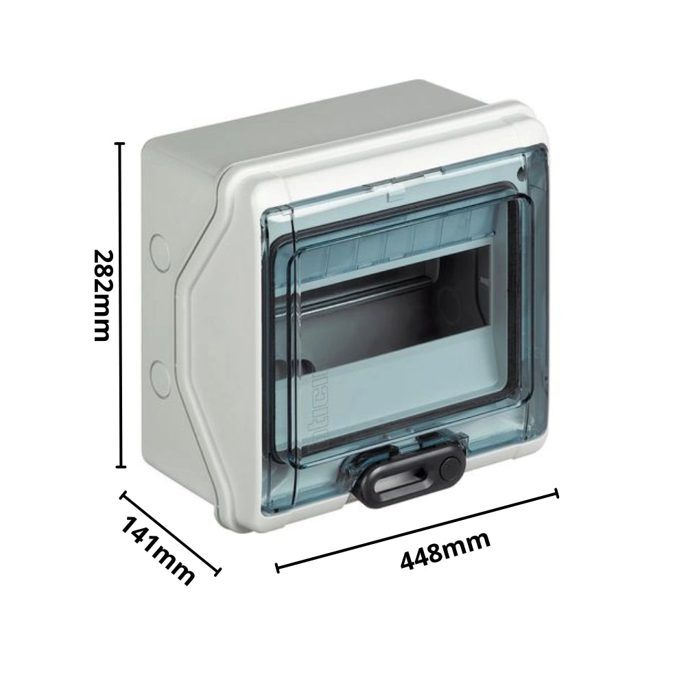 Bticino idroboard centralino parete esterno grigio resina ip65 *** numero posti 12 moduli, confezione 1