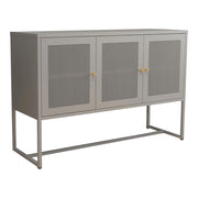 Credenza cassettiera mobile contenitore per soggiorno ingresso camera da letto acciaio 120 x 40 x 80 cm grigio 03_0009040