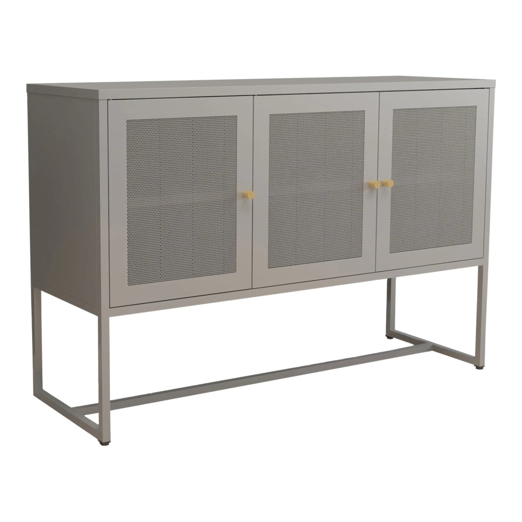Credenza cassettiera mobile contenitore per soggiorno ingresso camera da letto acciaio 120 x 40 x 80 cm grigio 03_0009040