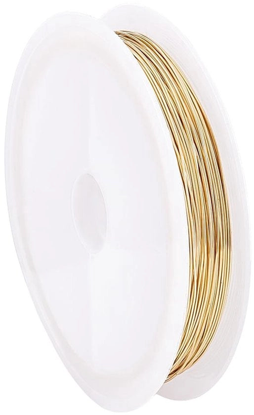 Caviello in rame 24K dorato - Diametro 0,5 mm - Caviello a filigrana 160 m - Cavo per artigianato - Flessibile e pieghevole - Alta qualità