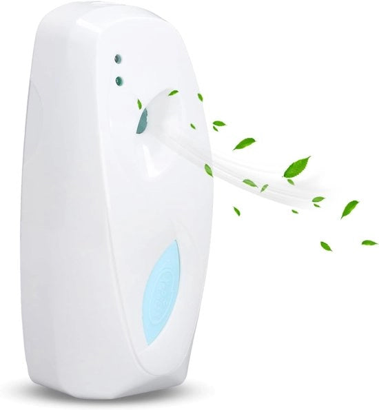 Aromatizzatore Automatico per Parete - Rilevamento Luce Programmabile - Capacità 300ml - Materiale ABS/PP - Batteria A Batteria - Ideale per Bagno, WC, Ufficio.