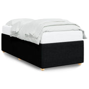 Letto singolo | Letto per adulti | Giroletto senza Materasso Nero 90x190 cm in Tessuto