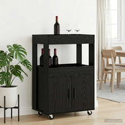 Carrello da Bar Rovere Nero 60 x 39.5 x 89 cm 8015686