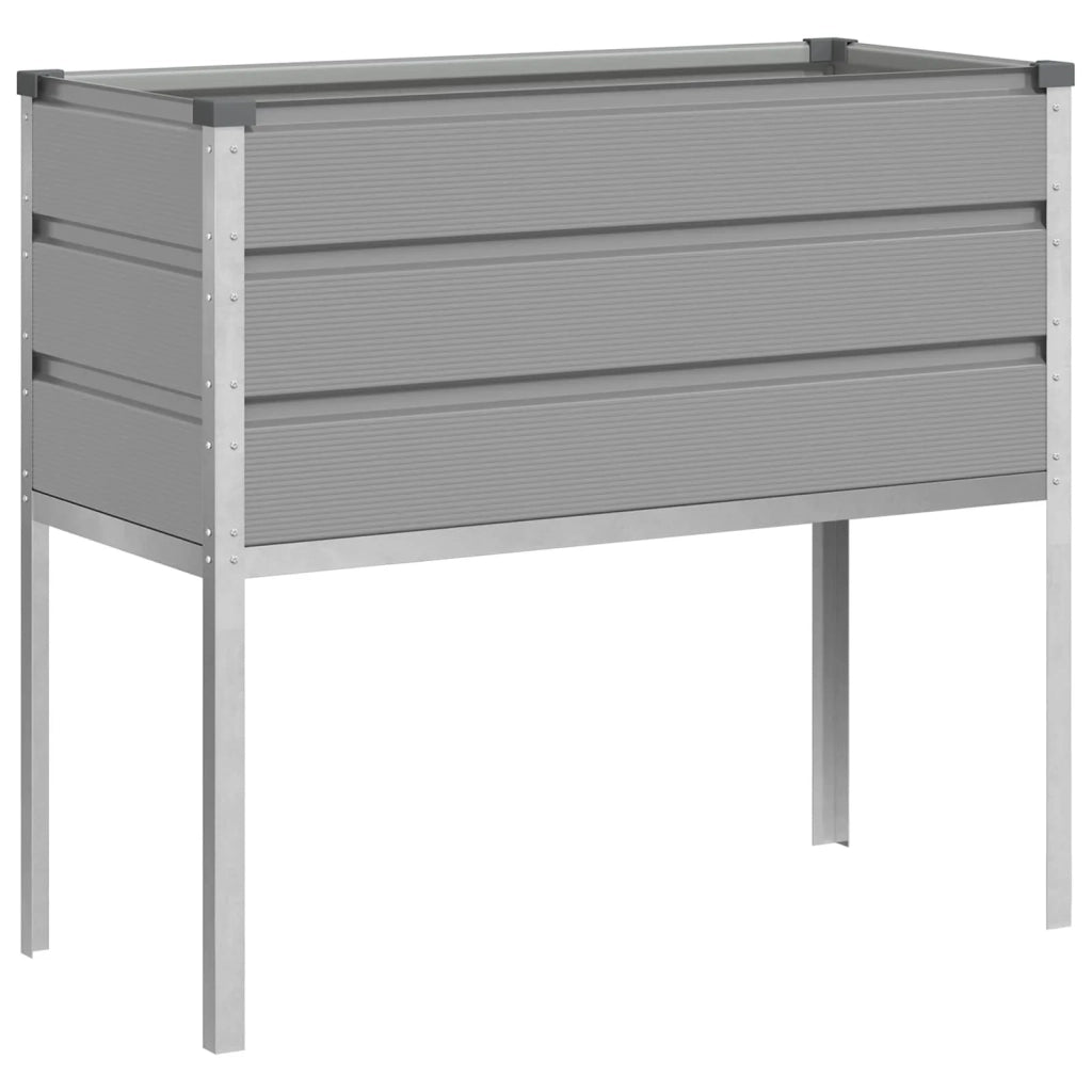 Fioriera | Cassetta per fiori | Vaso Grigio chiaro 100 x 45 x 90 cm Acciaio zincato