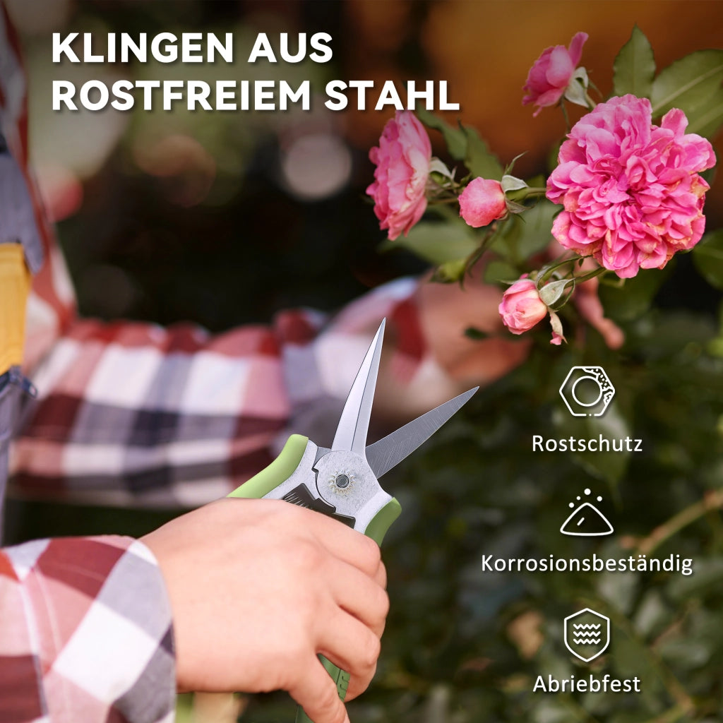 Set da Giardino 2 Pezzi ¨C Zephmum ¨C Verde e Argento Acciaio Inox