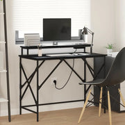 vidaXL Scrivania Rovere nero 100 x 50 x 86.5 cm Legno multistrato