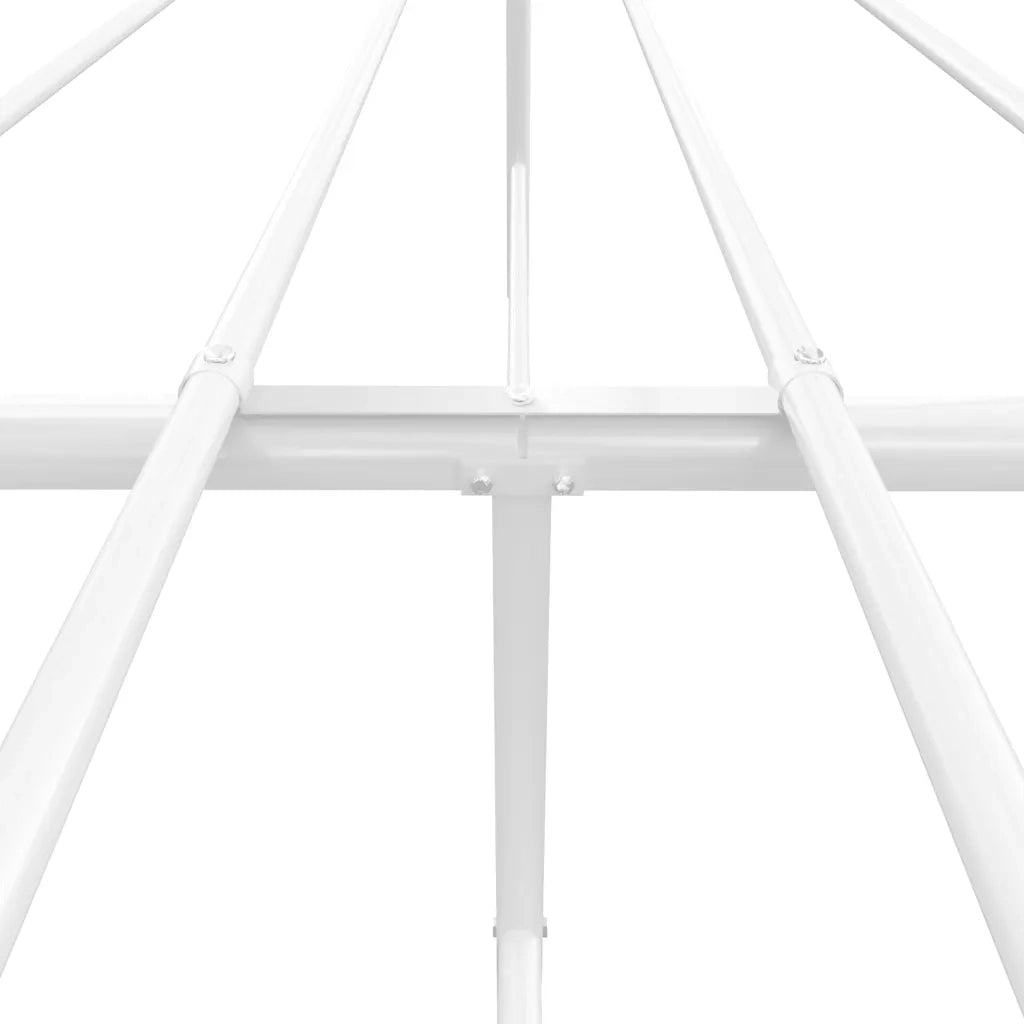 Giroletto con Testiera Metallo Bianco 140x200 cm 350932