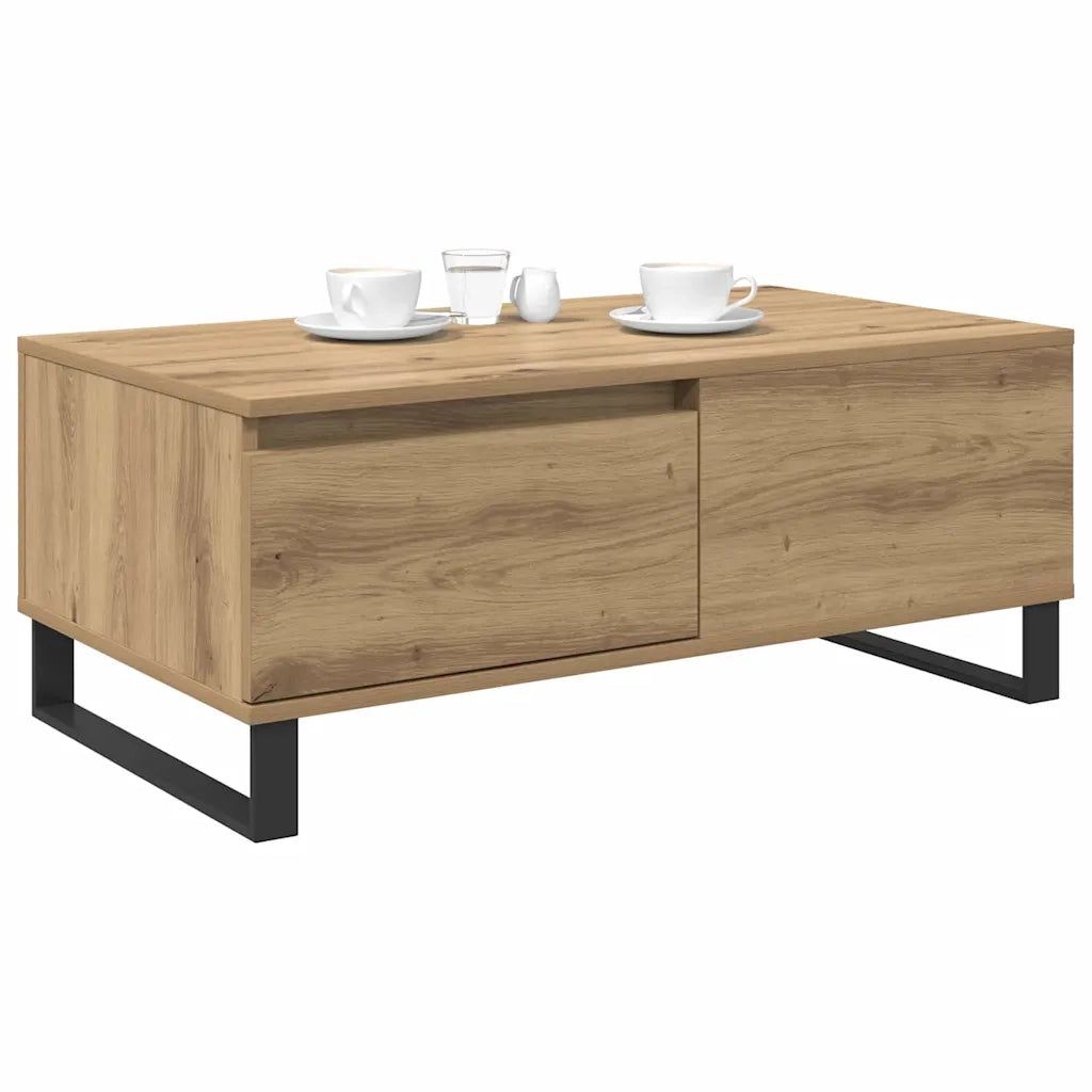 Tavolino da salotto Rovere artigianale 90 x 50 x 36,5 cm