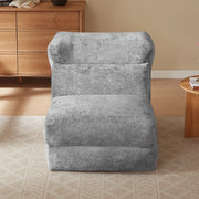 Poltrona Relax Reclinabile in Ciniglia ¨C MINIMAL ¨C Tessuto Grigio, Soggiorno e Camera