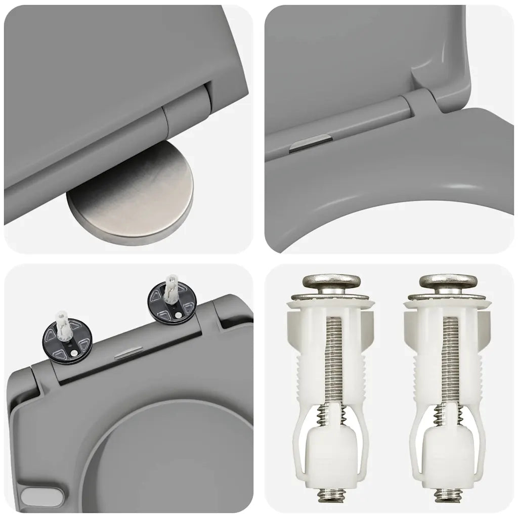 Sedile del WC Grigio 47 x 37 x 4 cm Duroplast CFW5685171