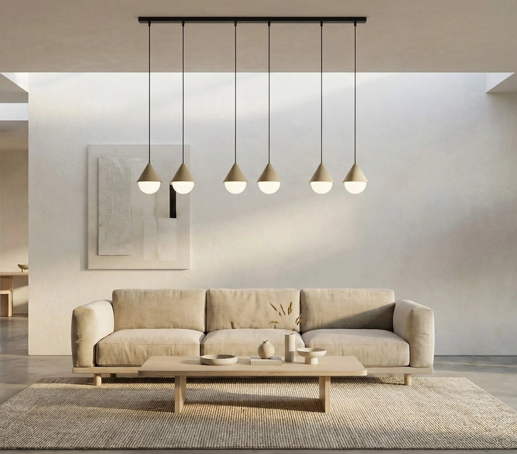 Lampada sospesa GIRO 6xG9 nero/beige/bianco Emibig