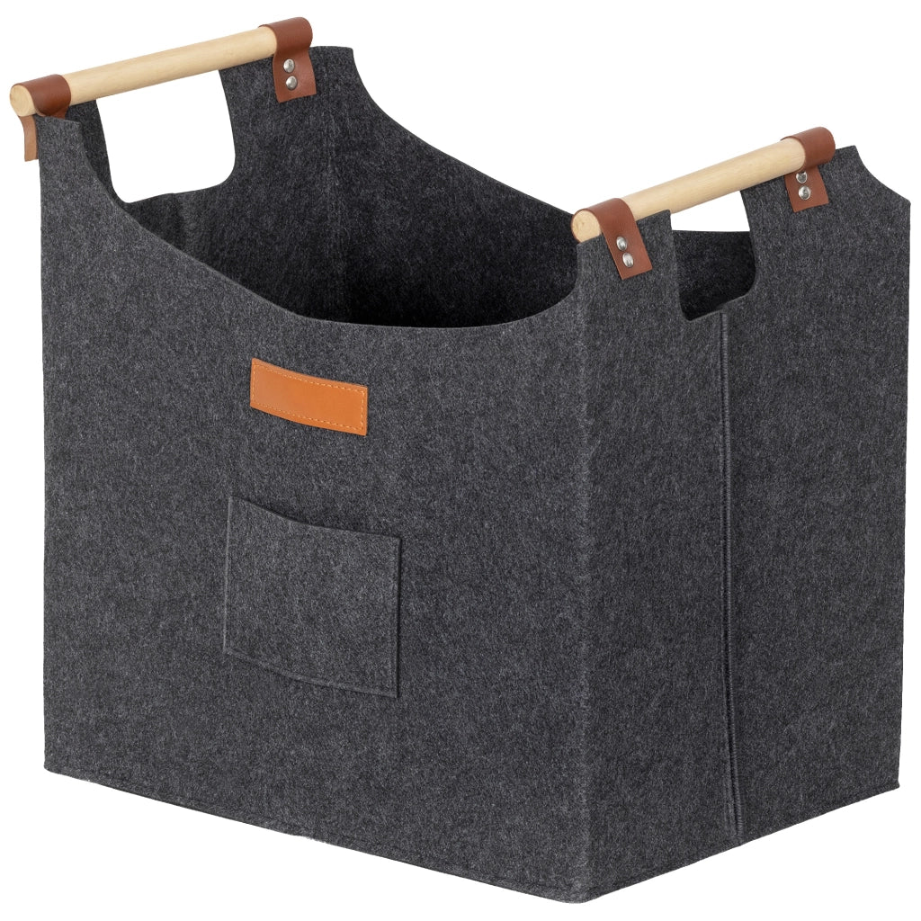 Borsa in Feltro Portalegna ¨C zephmum ¨C Grigio 45x32x40 cm