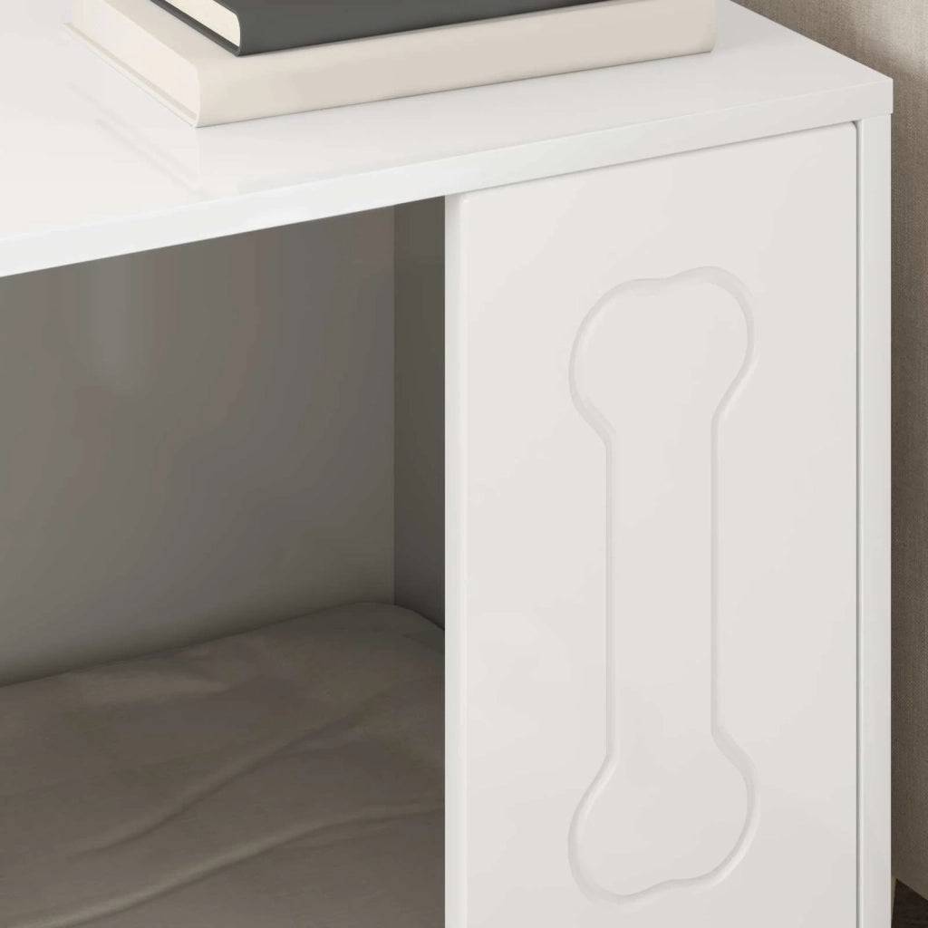 Cuccia per cani Bianco Lucido 44 x 42 x 49 cm Legno multistrato