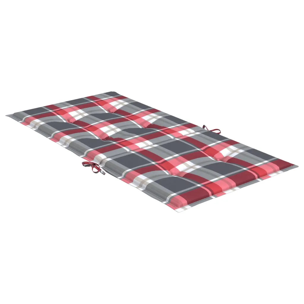 Cuscini per Sedia 4 pz | Cuscini per sedie a Quadri Rossi 100x50x3cm Tessuto Oxford
