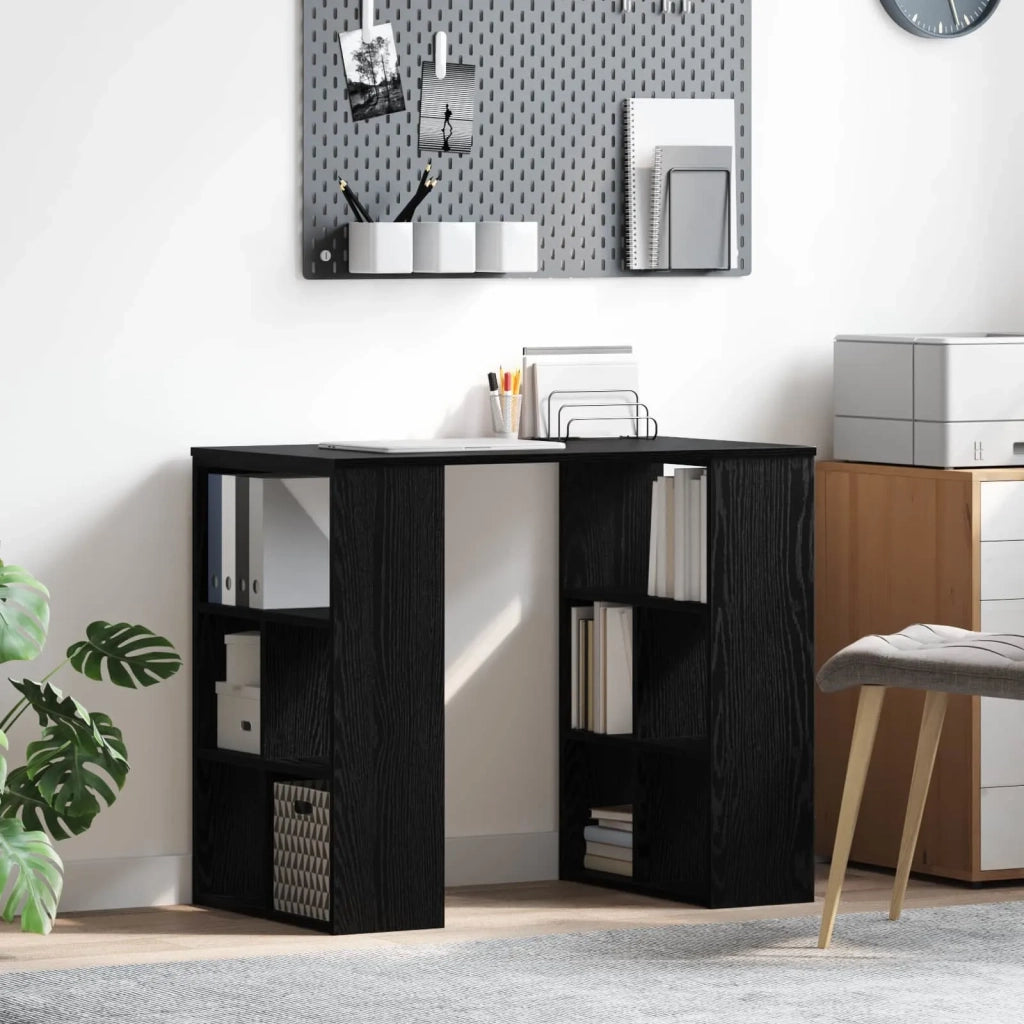 Scrivania Rovere Nero 90 x 50 x 75 cm Legno multistrato 869507