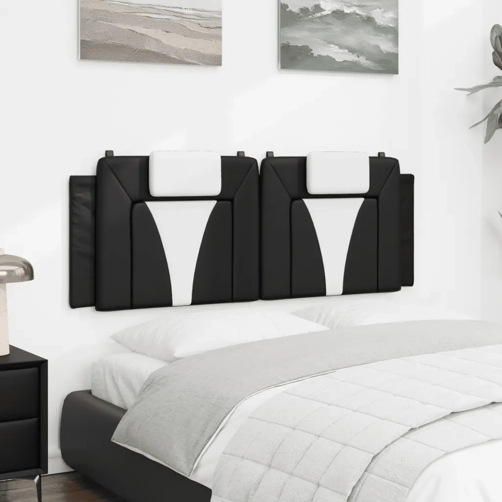 Cuscino Testiera Viana Nero e Bianco 140 cm in Similpelle 374795