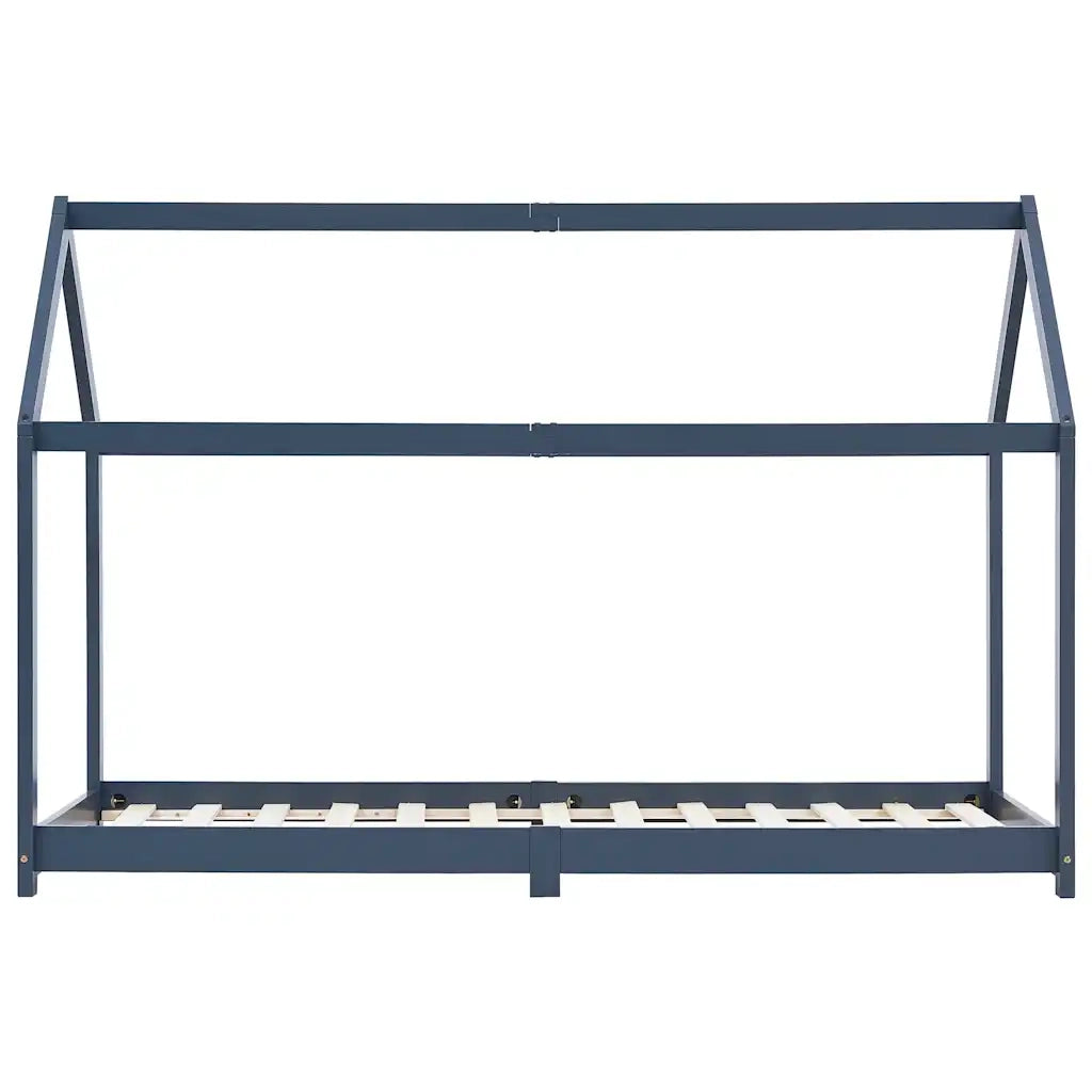 Giroletto per Bambini Grigio in Massello di Pino 90x200 cm 283354