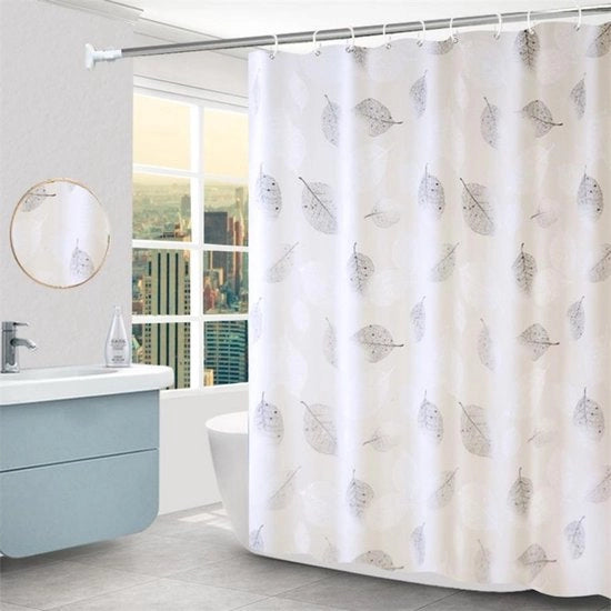Douchegordino per Bagno 180x200cm - Doccia con Hanger - Impermeabile e Antimuffa con 12 Anelli di Fissaggio - per Doccia e Bagno