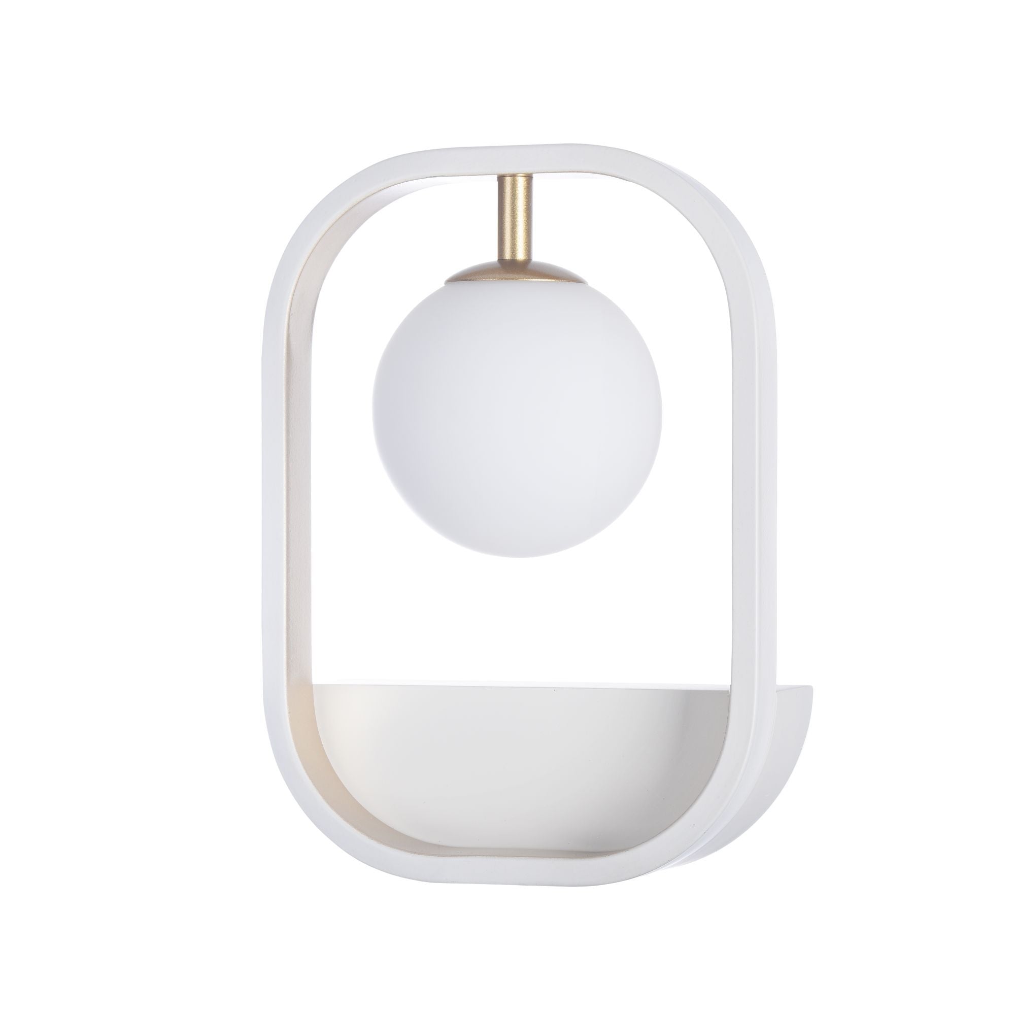 Lampada da parete Modern in Metallo Avola Bianco con Oro