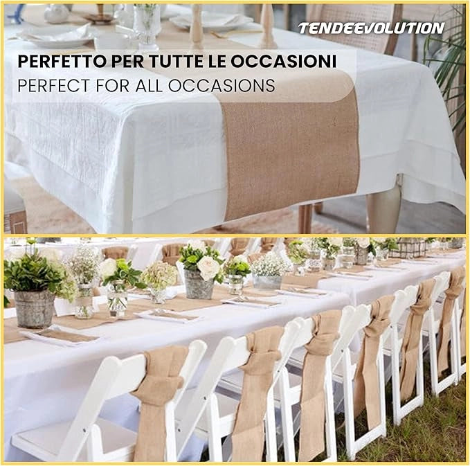 Tessuto Juta Naturale Premium - 330g/m², Altezza 1,40m - Vendita al Metro Lineare per Artigianato, Sartoria e Decorazione