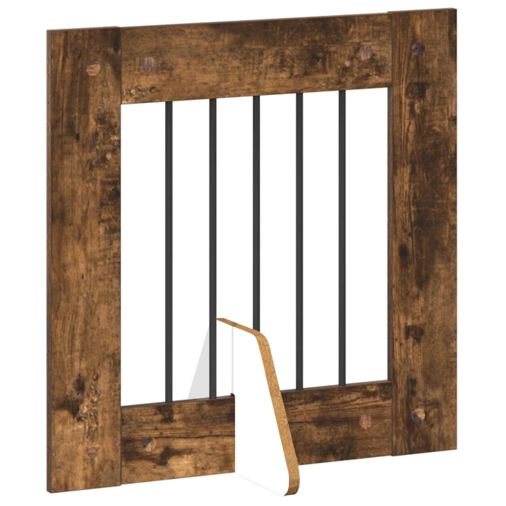 Cancello per cani con supporti 6 pz Rovere Fumo 60 x 60 cm CFW7169920