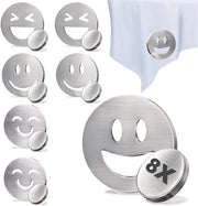 Tavolino pesi in acciaio inossidabile extra resistenti - 8 pezzi - magnetici - design sorriso - peso ca. 45 g per pezzo - sostenitori di tovaglie