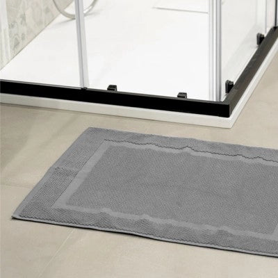 Tappeto scendi doccia 100% cotone colore grigio 45x65 cm