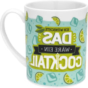 Tazza XL Motivo Cocktail Grande 60cl Blu - Regalo di Compleanno per Donna