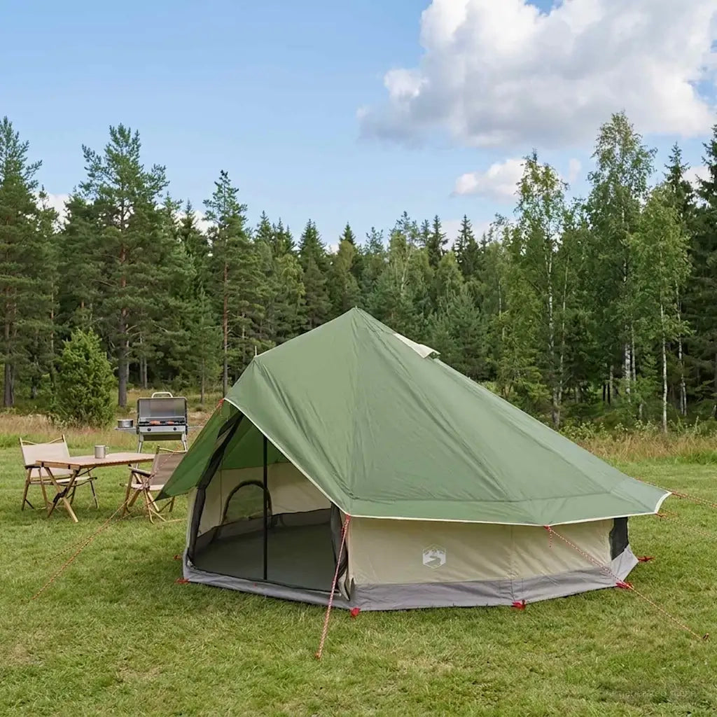 Tenda Tipi Verde 700 x 700 x 395 cm Poliestere e Acciaio 42028711