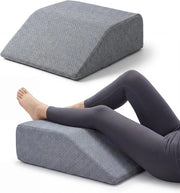 Cuscino per Gambe, Cuscino a Cuneo di Memory Foam, con Rivestimento Traspirante Smontabile, Cuneo in Schiuma per Dopo un Intervento Chirurgico Gravidanza e Lesione (Grigio)
