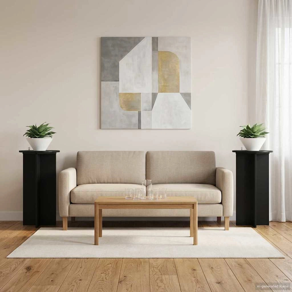 Supporto per piante 2 pz Nero 40 x 40 x 80 cm 899700