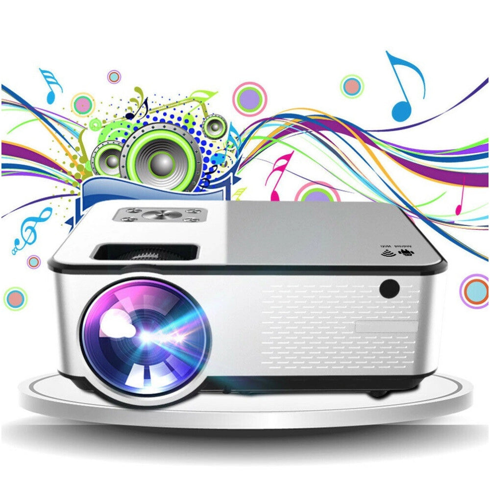 Trade Shop - Mini Video Proiettore Led Full Ultra Hd Home Cinema Wifi Android 11.0 Ab-r36 -