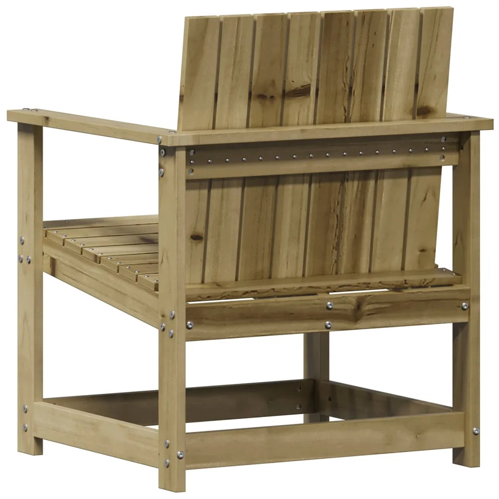 Sedia da patio-Sedia da Giardino 62x56x77 cm in Legno Impregnato di Pino