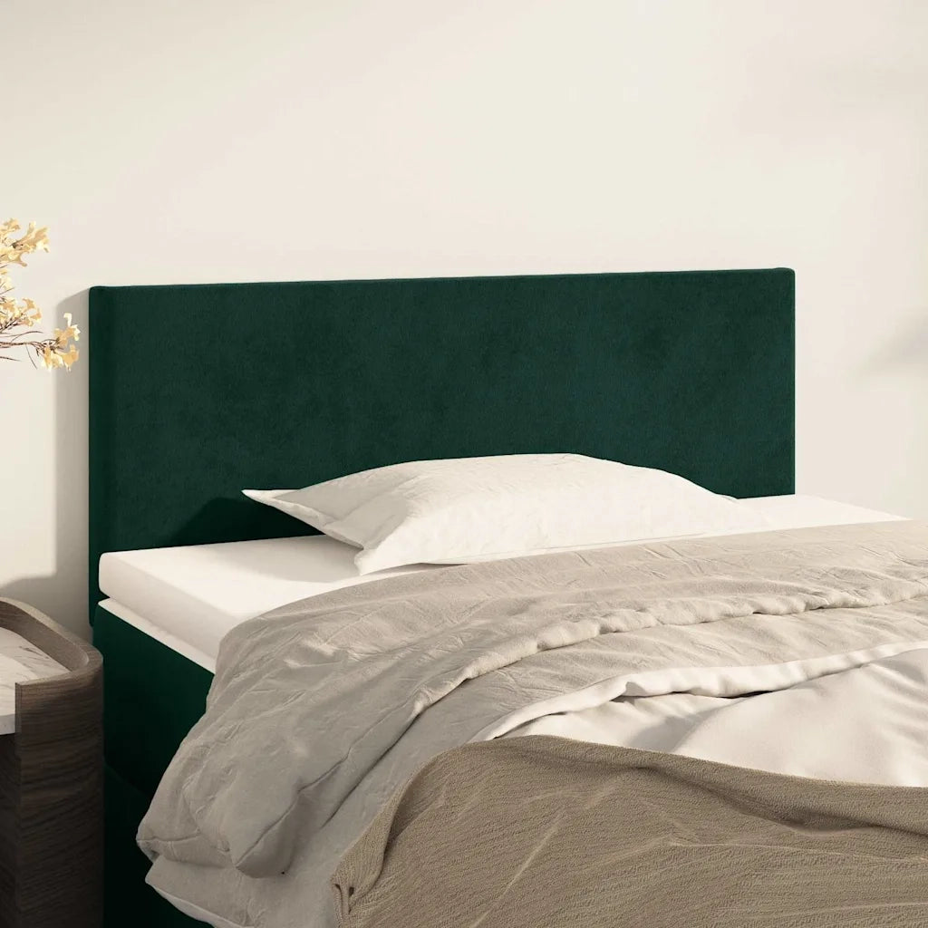 Testiera-Testata-Testiera Decorativa Verde scuro 90x5x78/88 cm in Velluto 365515