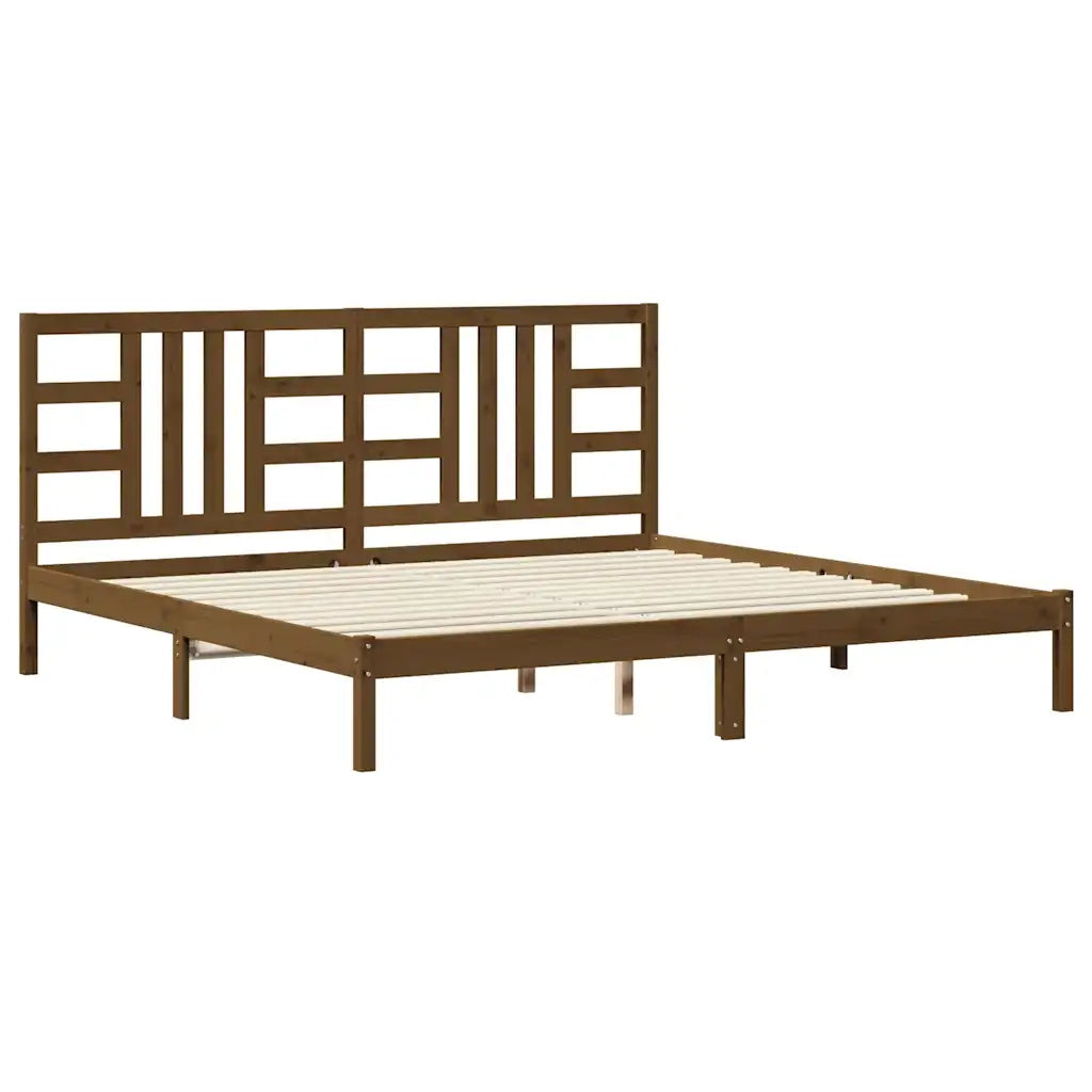 Giroletto senza Materasso-Struttura Letto Ambra 200x200 Legno Massello 999929