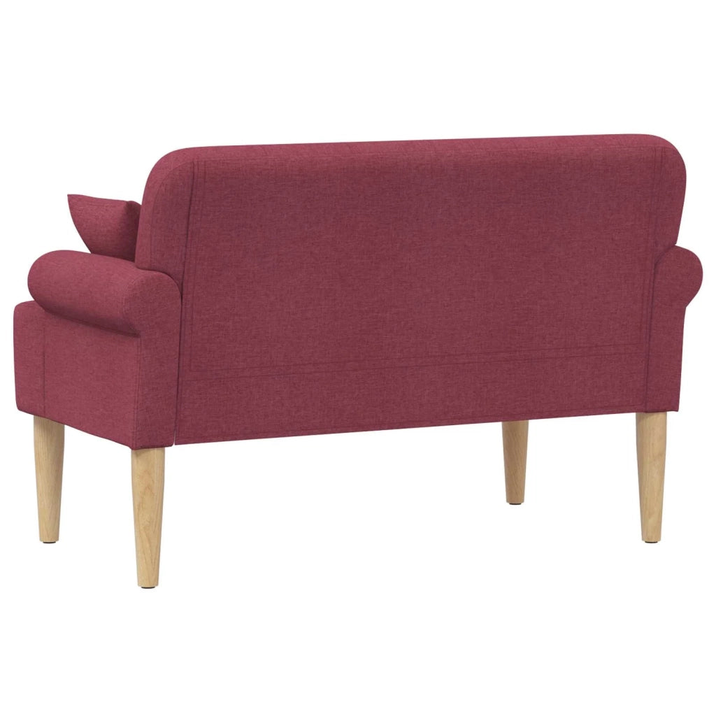 Loveseat con bottoni imbottiti Rosso Vino 120 x 65 x 79 cm 42041812