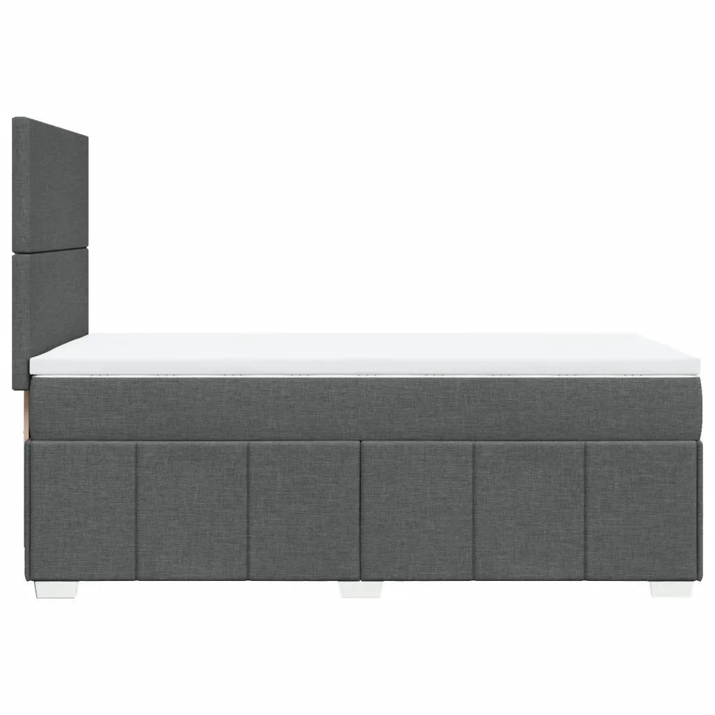 Giroletto a Molle con Materasso Grigio Scuro 100x200 cm Tessuto 3291573