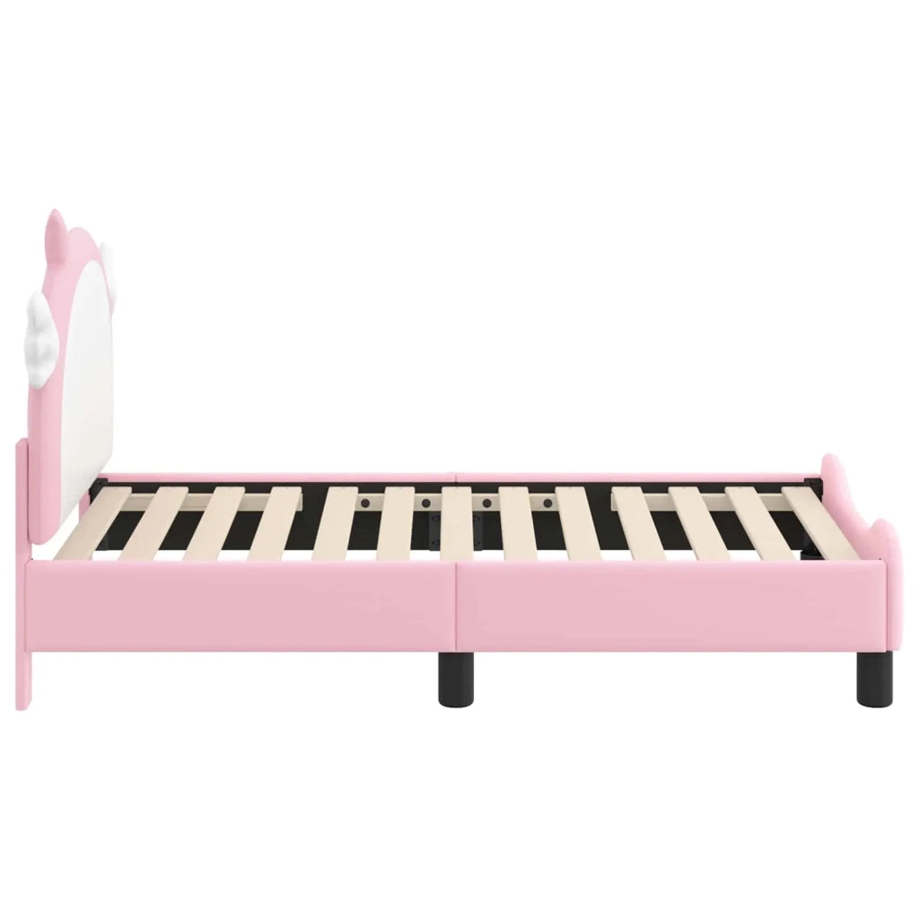 Struttura letto per bambini con testata-Giroletto per bambini Rosa 70 x 140 cm PU 296934