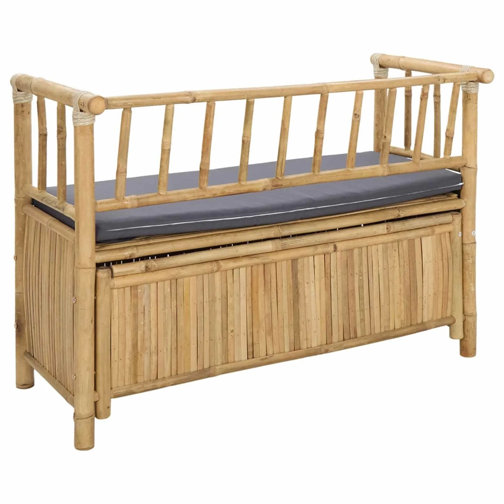Panca da Giardino con Contenitore 110 x 47 x 80 cm Bambù